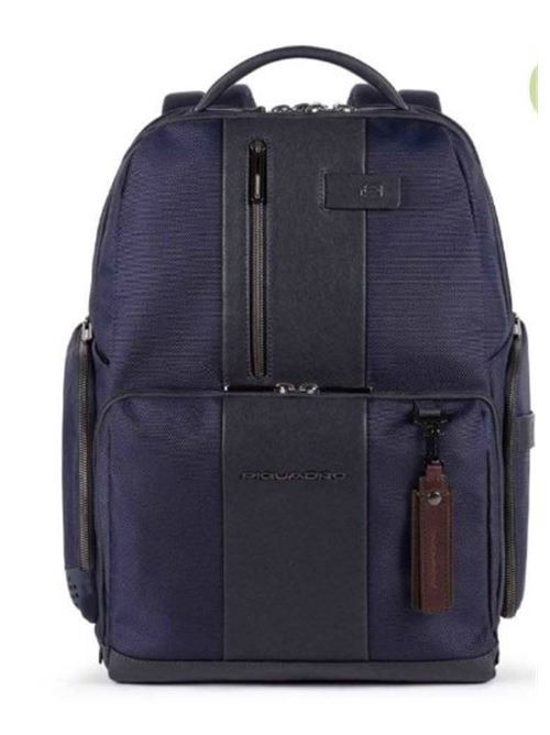 Zaino iconico all-tech in pelle e tessuto Bagmotic Brief 2 Piquadro PIQUADRO | CA4439BR2BM-BLU