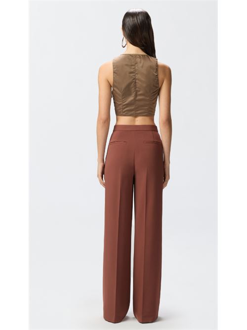 Pantalone wide-leg da cerimonia in cady tecnico Pergamino Pinko PINKO | 100331-A213-L98