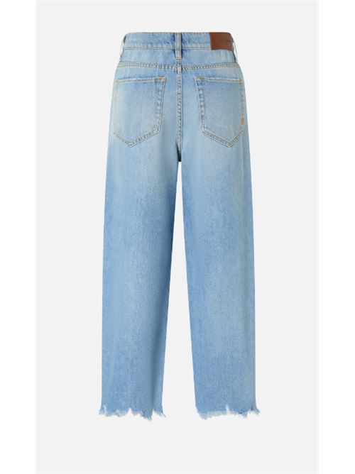 Pantalone Jeans largo con fondo sfrangiato Estelle Pinko PINKO | 103857-A2E5-PJN