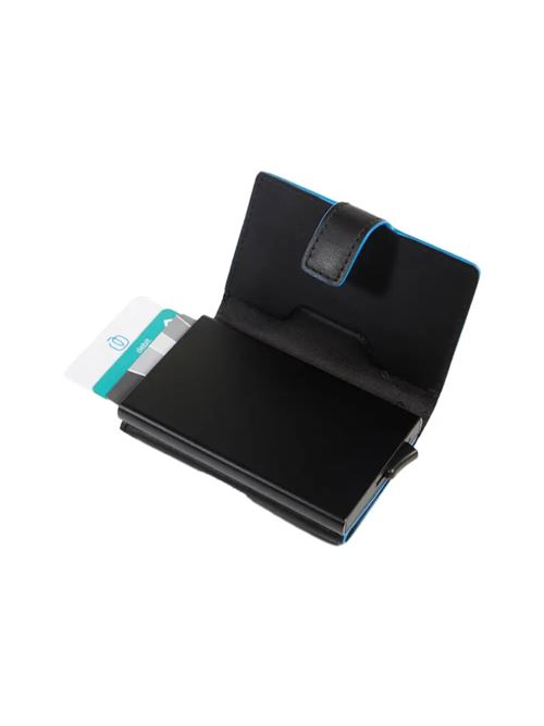 Porta carte di credito in pelle e metallo Piquadro PIQUADRO | PP5649S138R-N