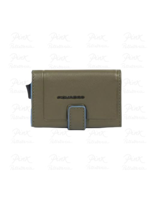 Porta carte di credito in pelle e metallo Piquadro PIQUADRO | PP5649S138R-VE