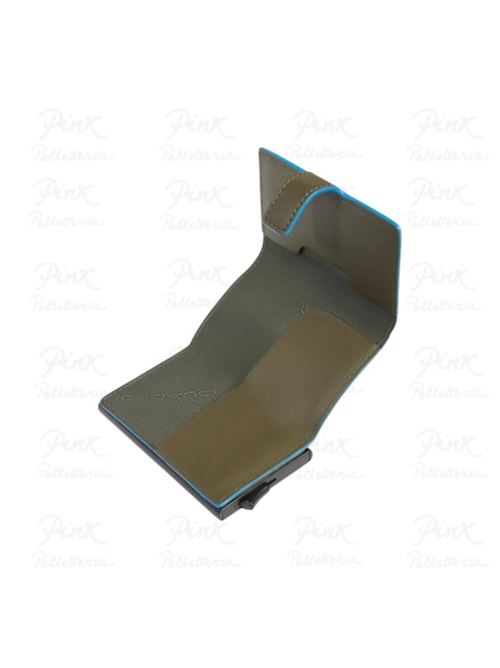 Porta carte di credito in pelle e metallo Piquadro PIQUADRO | PP5649S138R-VE