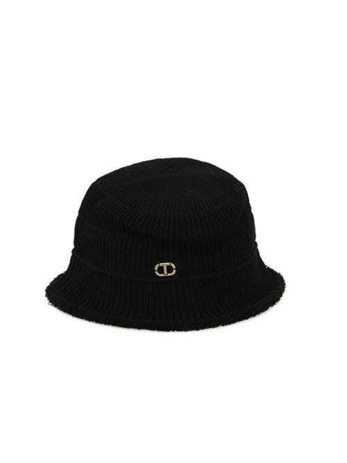 Cappello Bucket in maglia con logo Twinset TWINSET | 251TA4300-00006