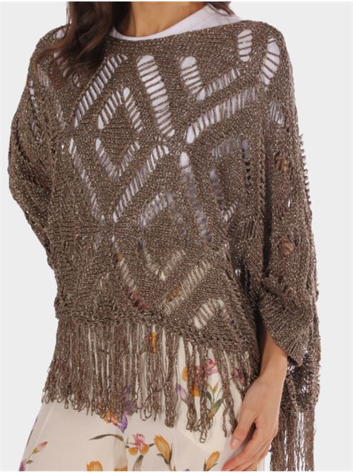 Poncho in maglia traforata con lurex Twinset TWINSET | 251TA4350-00524