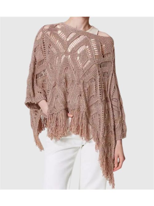 Poncho in maglia traforata con lurex Twinset TWINSET | 251TA4350-00714