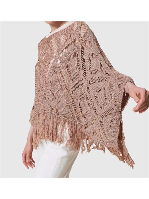 Poncho in maglia traforata con lurex Twinset TWINSET | 251TA4350-00714