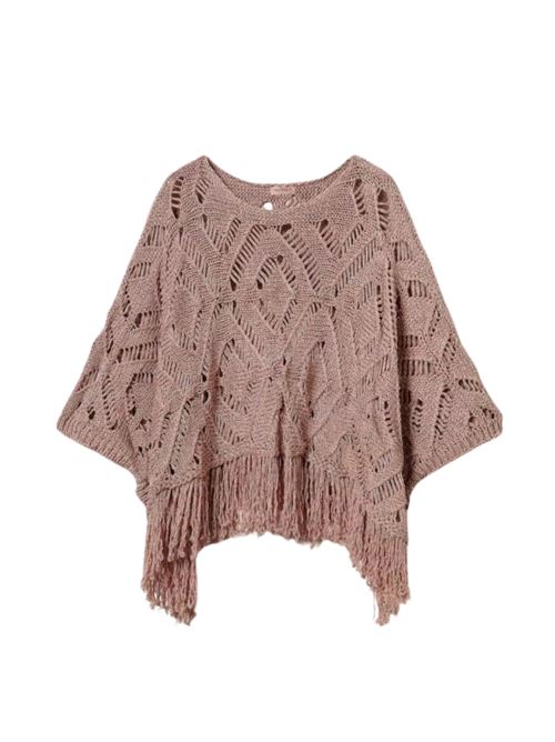 Poncho in maglia traforata con lurex Twinset TWINSET | 251TA4350-00714