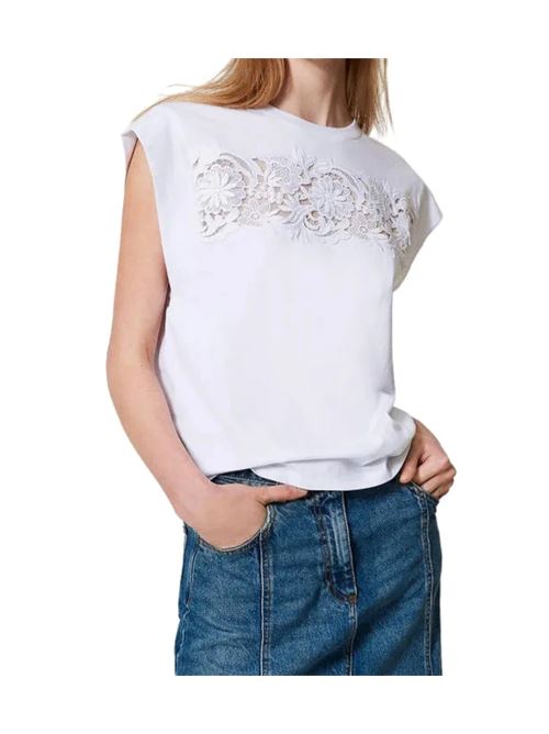 T-shirt M/C con ricamo Twinset TWINSET | 251TP2073-00001