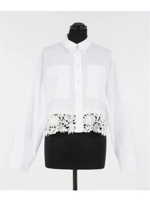 Camicia corta con pizzo al fondo Twinset TWINSET | 251TP2281-00001