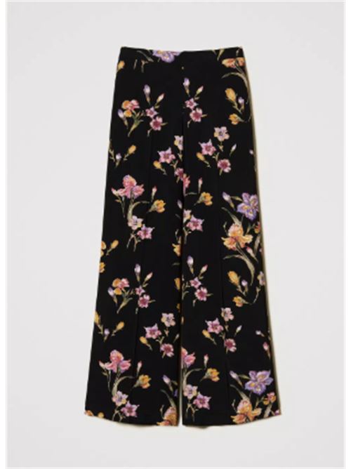 Pantalone in crêpe de Chine a fiori Twinset TWINSET | 251TP2775-12328