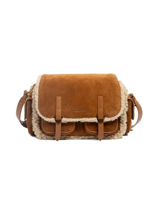 Borsa a tracolla in camoscio ed Eco Shearling Coccinelle COCCINELLE | E1RFJ150101-552