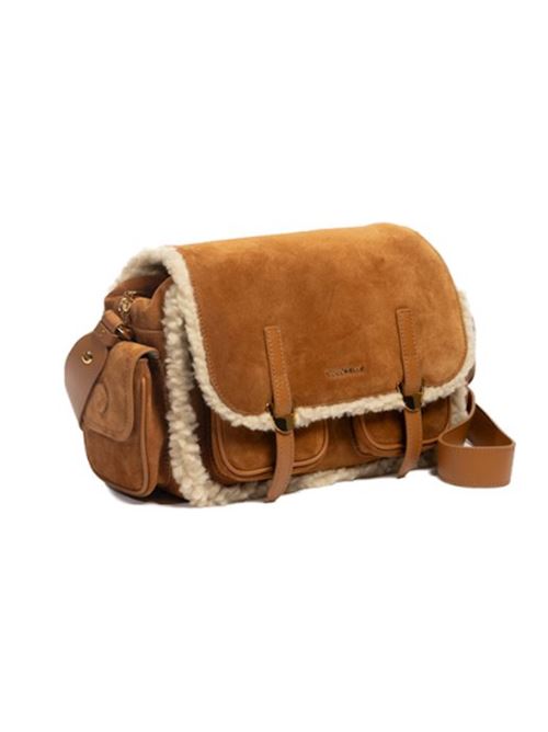 Borsa a tracolla in camoscio ed Eco Shearling Coccinelle COCCINELLE | E1RFJ150101-552