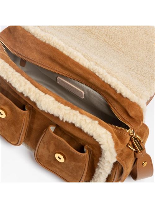 Borsa a tracolla in camoscio ed Eco Shearling Coccinelle COCCINELLE | E1RFJ150101-552