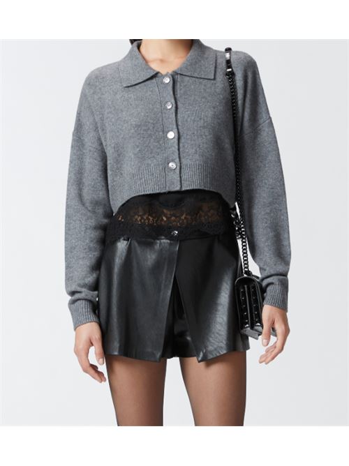 Shorts effetto pelle con bottone Sveglia Pinko PINKO | 104151-7105-Z99