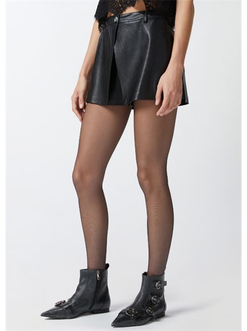 Shorts effetto pelle con bottone Sveglia Pinko PINKO | 104151-7105-Z99