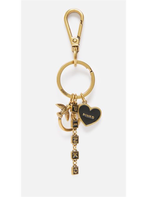 Charm portachiavi con ciondoli e logo uccellini Keychain Heart Pinko PINKO | 104262-A25U-H57